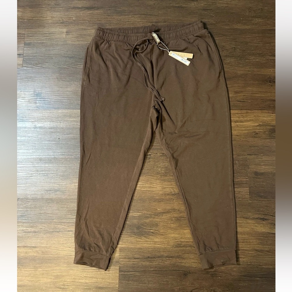 SKIMS Jersey Lounge Jogger Unisex Espresso Brown Color Size XL New With Tags